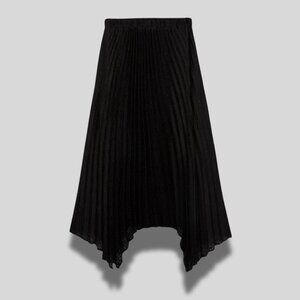 THE KOOPLES Long Pleated Skirt With Leopard Print Size 2